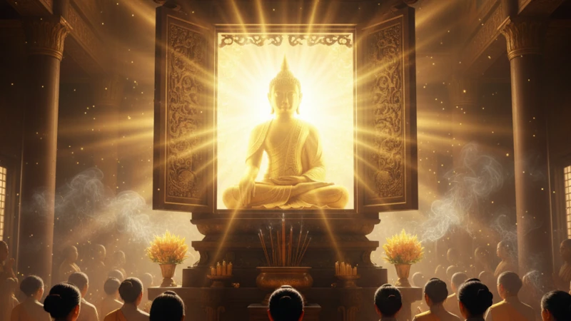 秩父札所午歳総開帳の秘仏公開を説明するためのイラスト